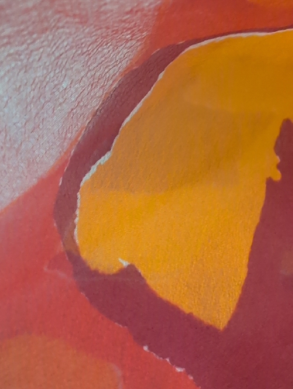 Vera Neumann Bright Abstract Orange Silk Scarf - Picture 4 of 7